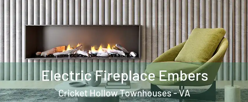 Electric Fireplace Embers Cricket Hollow Townhouses - VA