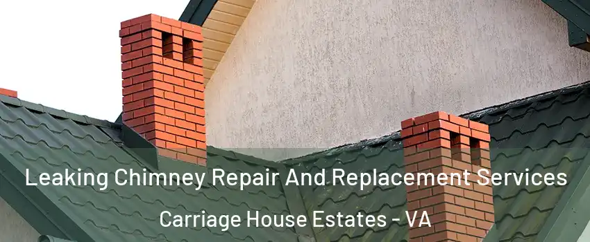 Leaking Chimney Repair And Replacement Services Carriage House Estates - VA